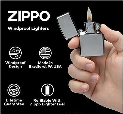 Personalized Zippo Harleey-Daviddson Windproof Oil Lighter Engraving - Christmas, Halloween & Valentines Day Gift (Silver Eng)