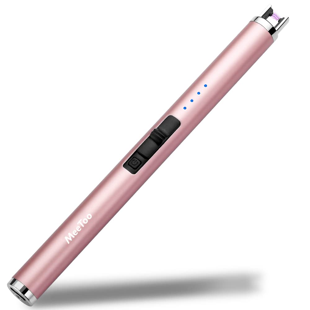 MeeToo Candle Electric Lighter Rechargeable USB Type-C Lighters for Candle Christmas Kitchen Camping Party, Gifts for Wife Women Men Nana Purple