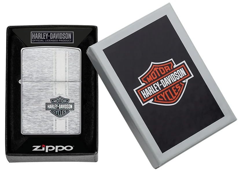 Personalized Zippo Harleey-Daviddson Windproof Oil Lighter Engraving - Christmas, Halloween & Valentines Day Gift (Silver Eng)